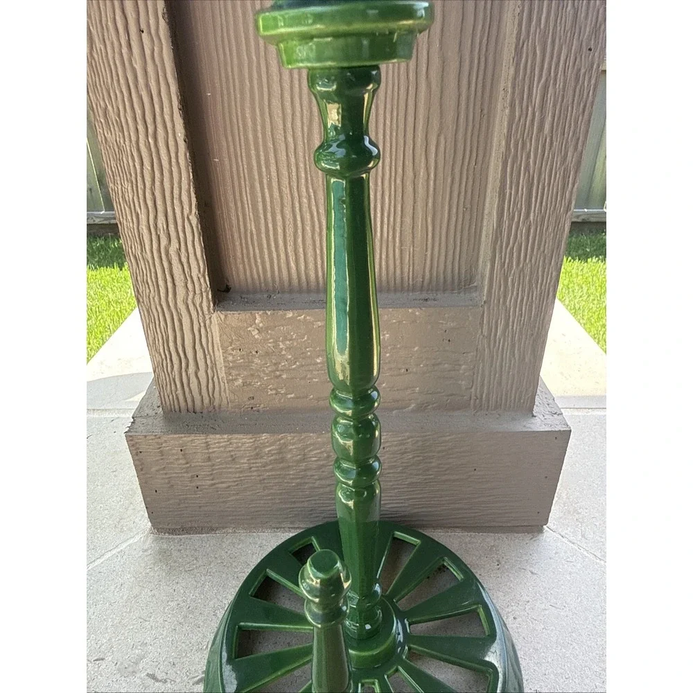 VTG Cast Iron GREEN ROOSTER Paper Towel Holder 15